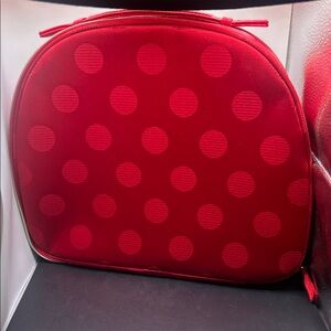 Estee Lauder Red Polka Dot Women's Cosmetic Bag
